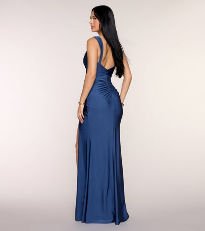Kaitlin Low Back Slit Mermaid Formal Dress