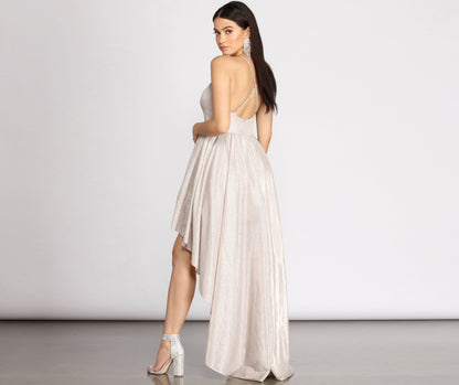 Justine Glitter High-Low Dress