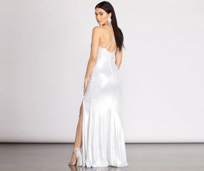 Charlie Metallic Knit Mermaid Dress