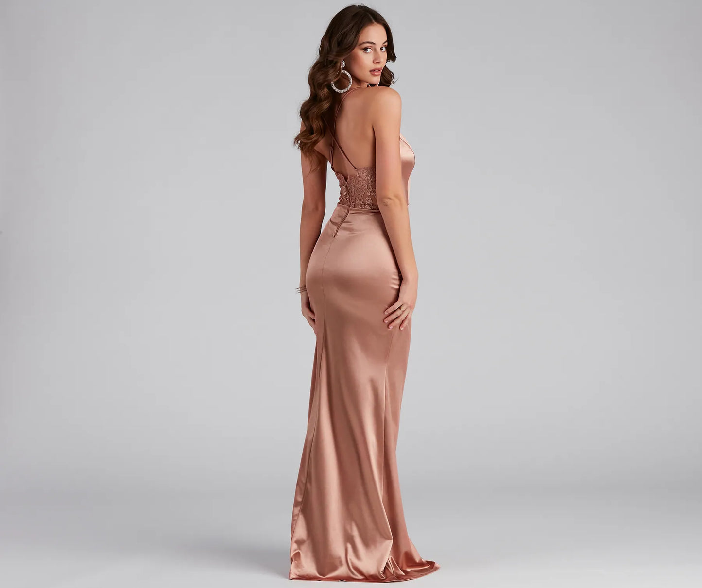 Abigail Ruched Satin Mermaid Dress
