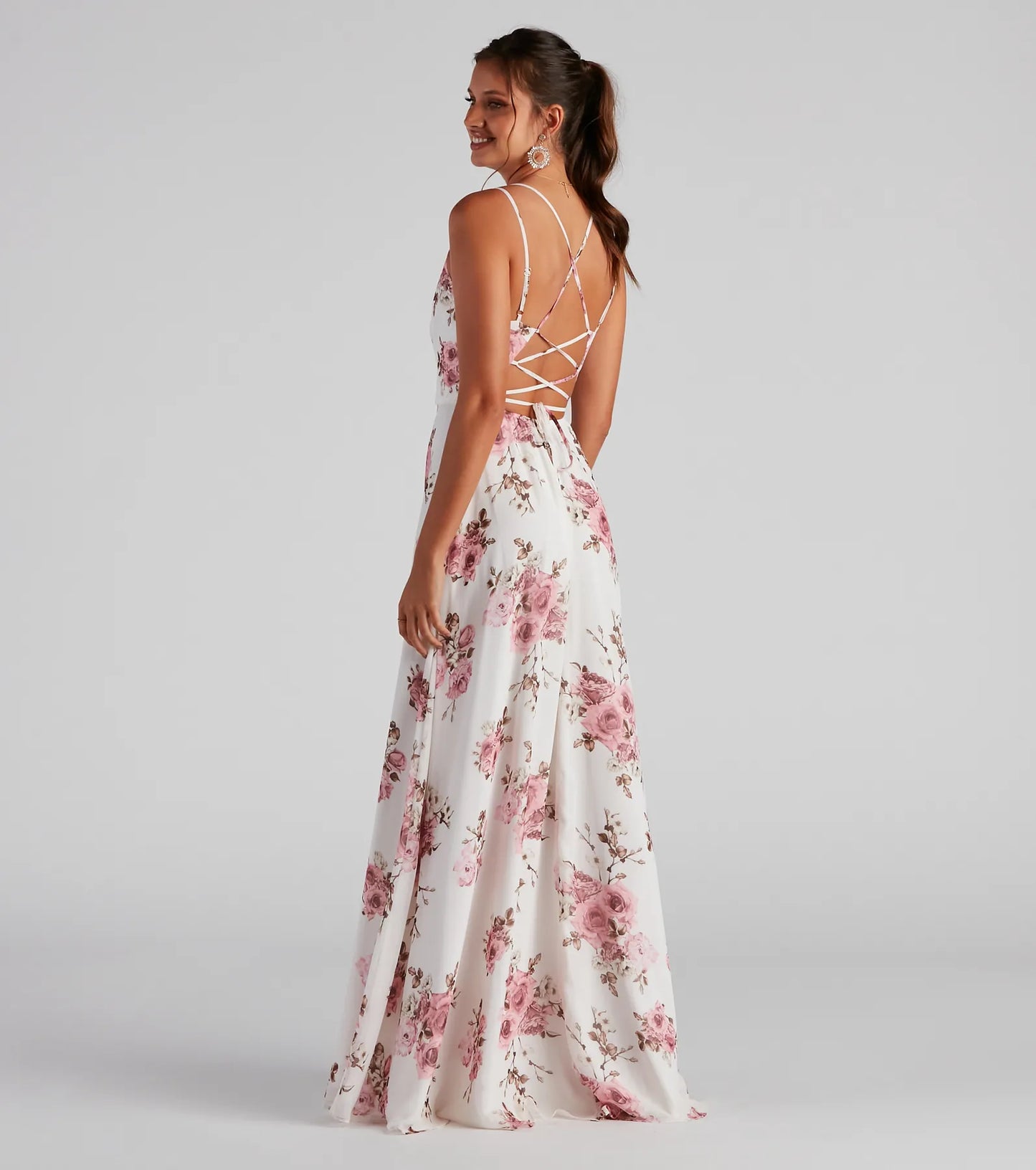 Geneviève Floral Chiffon Wrap Dress