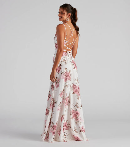 Geneviève Floral Chiffon Wrap Dress