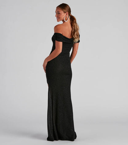 Meryl Formal Glitter Column Dress
