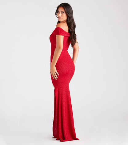 Meryl Formal Glitter Column Dress