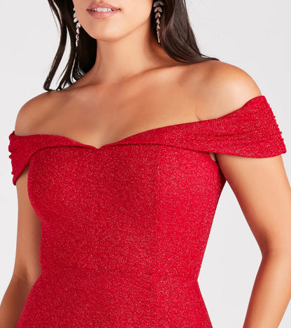Meryl Formal Glitter Column Dress