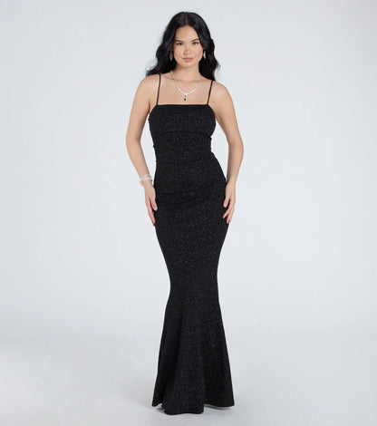 Wendy Sleeveless Mermaid Glitter Formal Dress