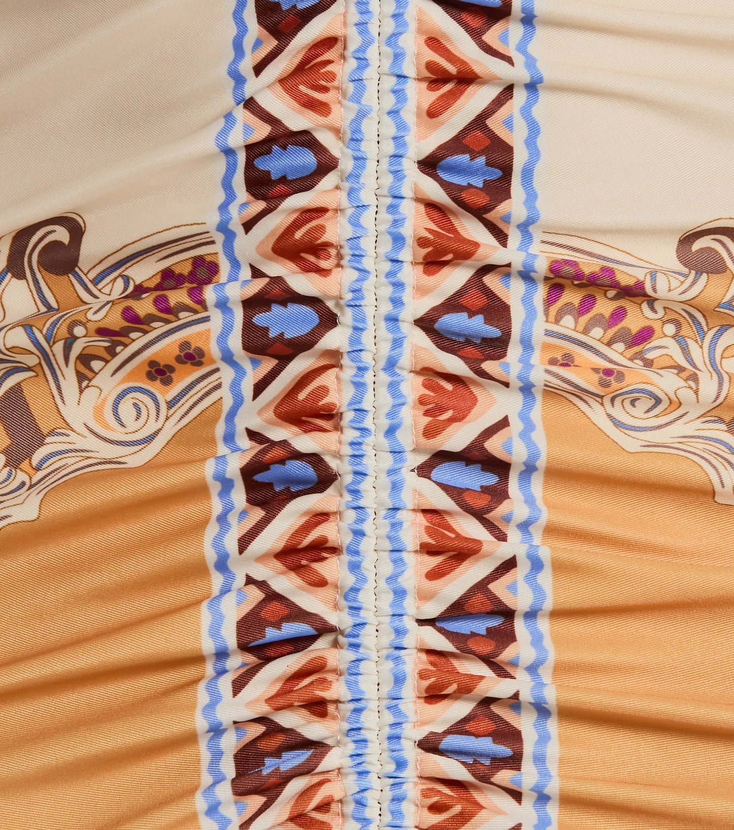Vibrant Side Geometric Print Bodycon Midi Dress
