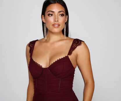 Take It Up A Notch Ruched Mini Dress