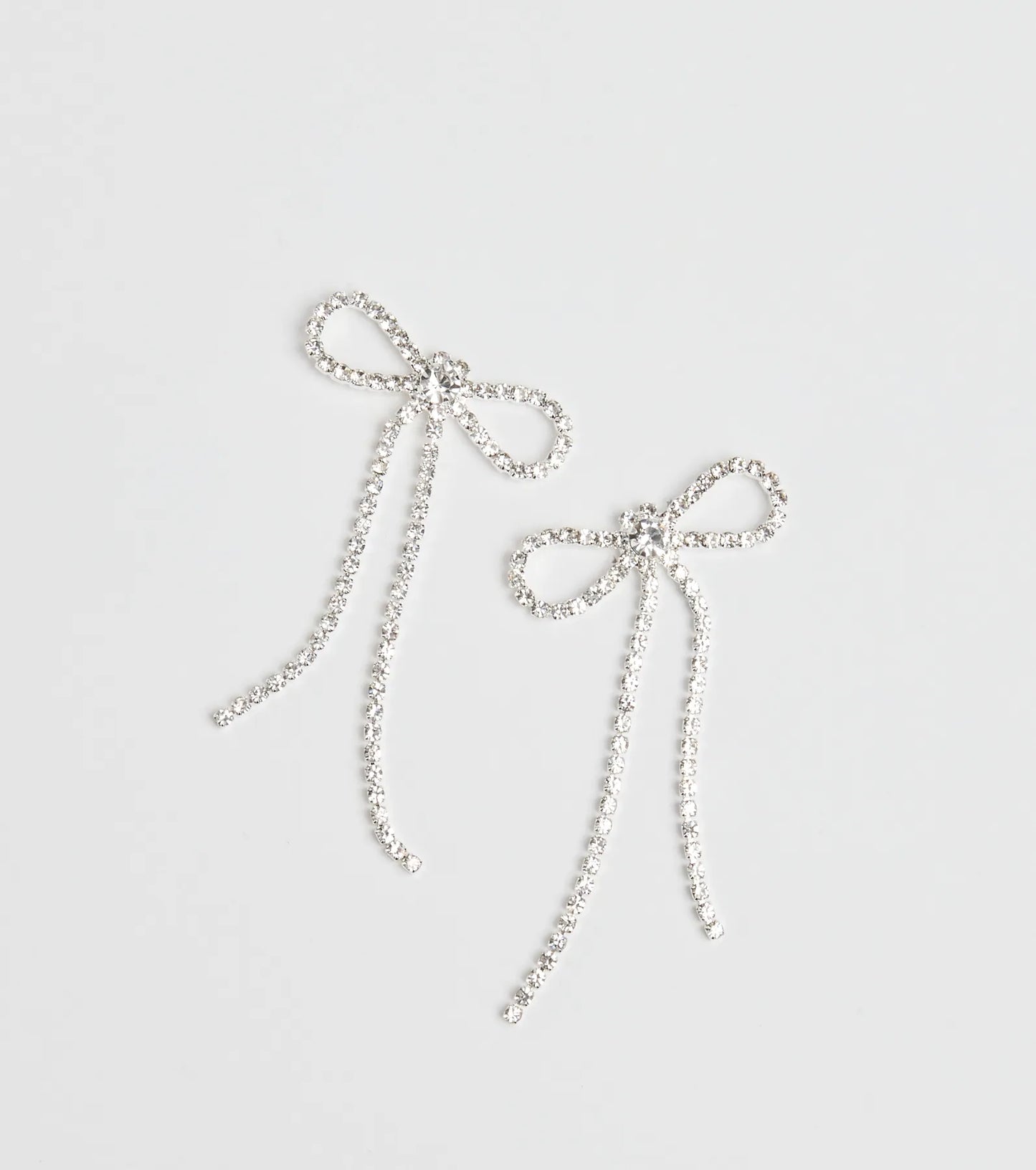 True Bliss Rhinestone Bow Earrings