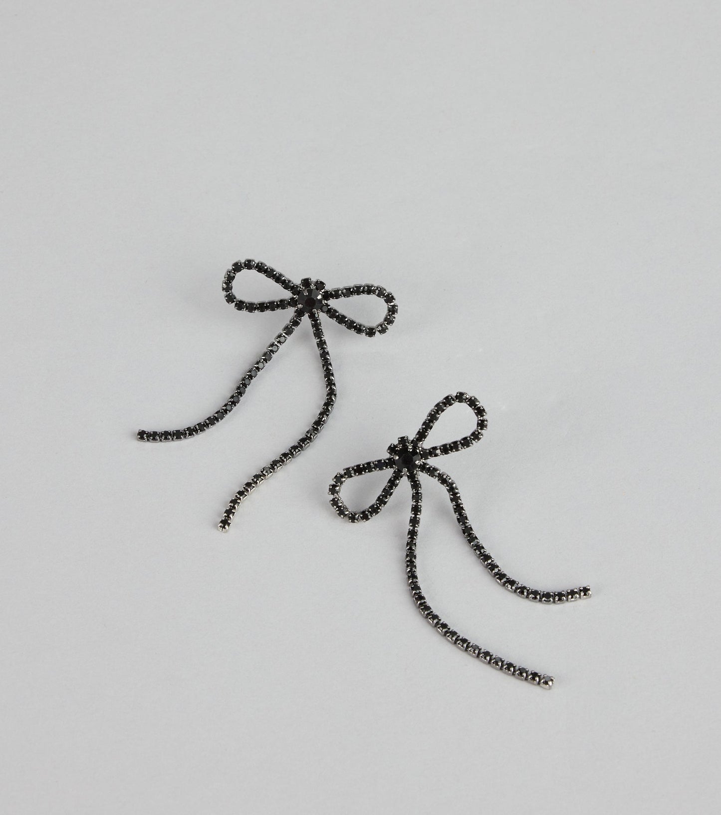 True Bliss Rhinestone Bow Earrings