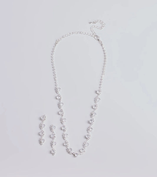 Timeless Luxe Cubic Zirconia Rhinestone Necklace Set