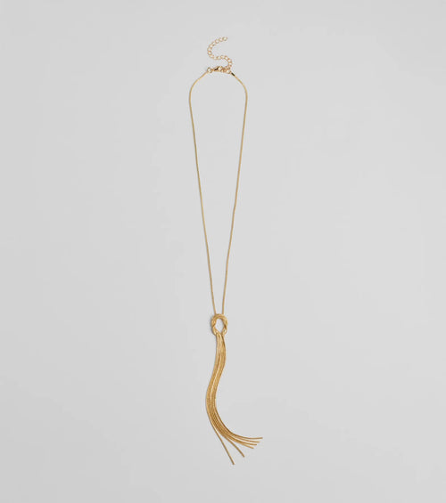 Boho Feels Metal Tassel Necklace