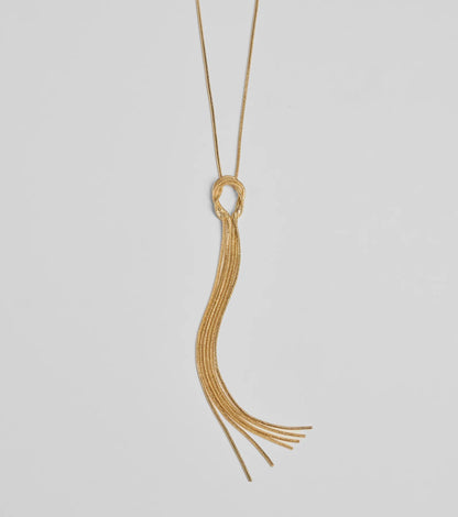 Boho Feels Metal Tassel Necklace