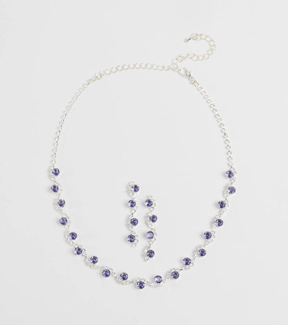 Timeless Luxe Cubic Zirconia Rhinestone Necklace Set