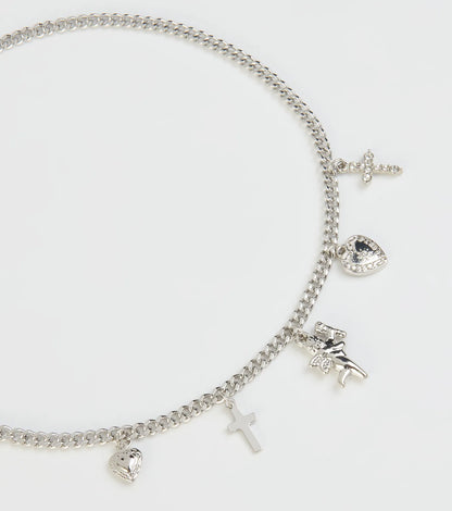 Feelin' Trendy Chain-Link Charm Necklace