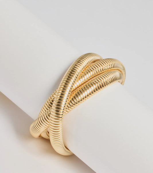 Twisted Snake Chain Metal Bracelet