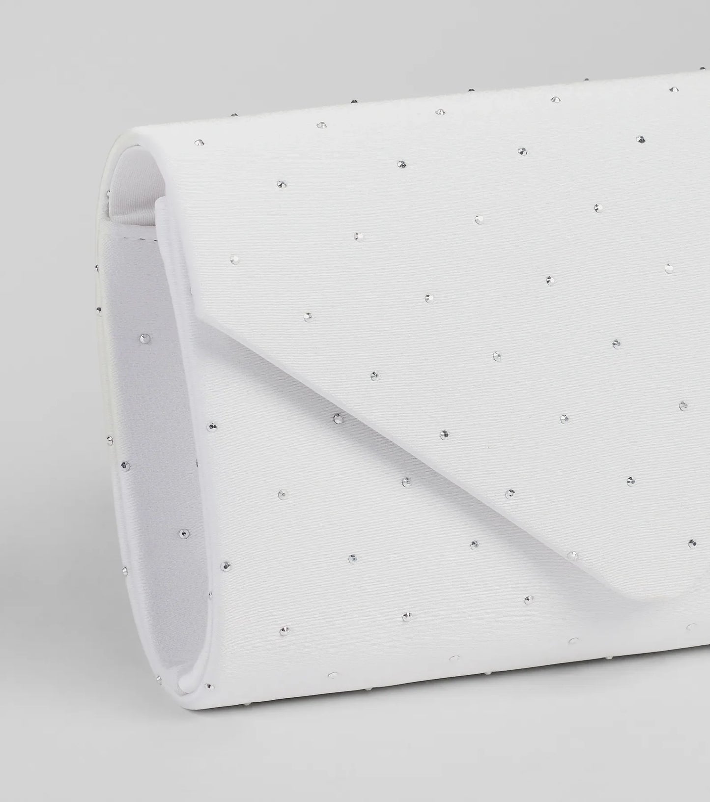 Dazzling Moments Rhinestone Satin Clutch Bag