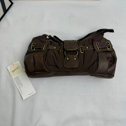 Distressed Vintage-Style Underarm Bag