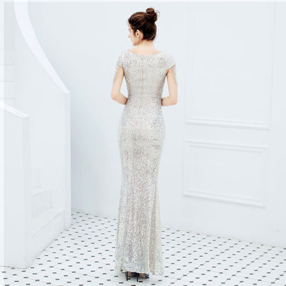 Alexandria elegant fishtail sequin dress