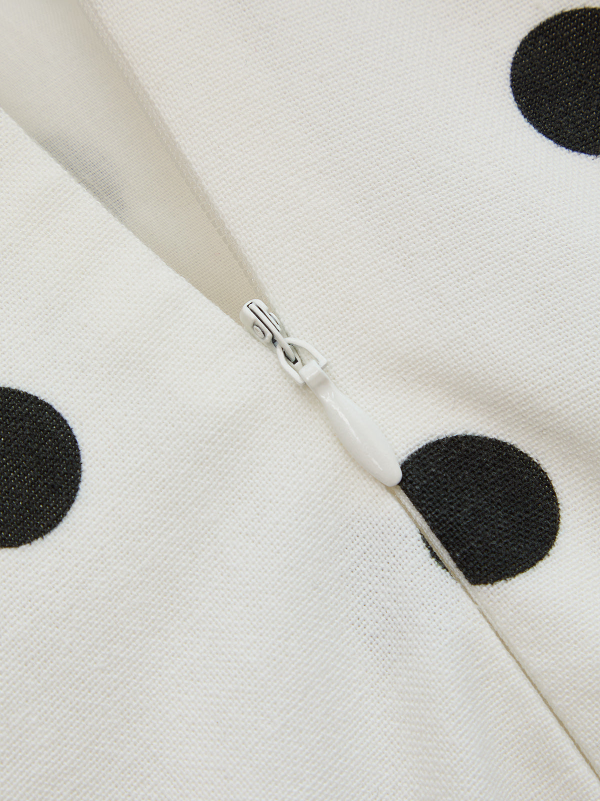 Fold Over Polka Dot A-Line Mini Dress