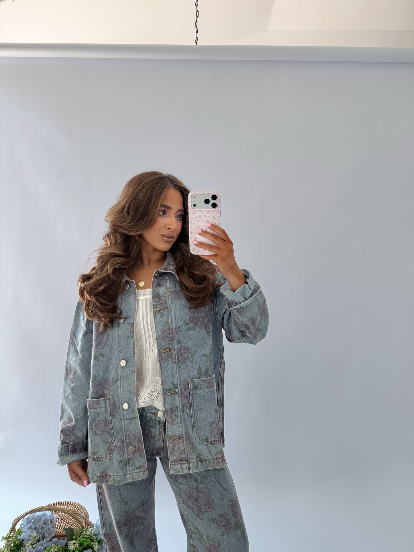 Dune Rose Denim Floral Jeans (can’t restock)