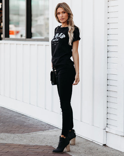 CBGB Cotton Distressed Tee - Black