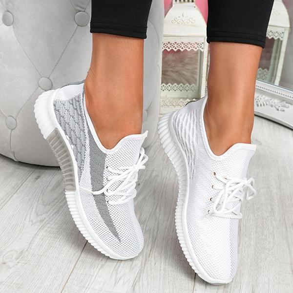 Breathable Lightweight Lace-Up Sneakers