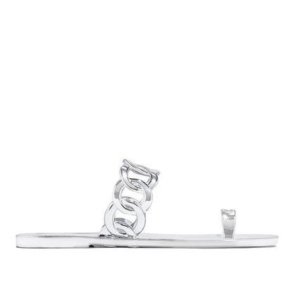 Casual Toe Loop Detailing Jelly Sandals