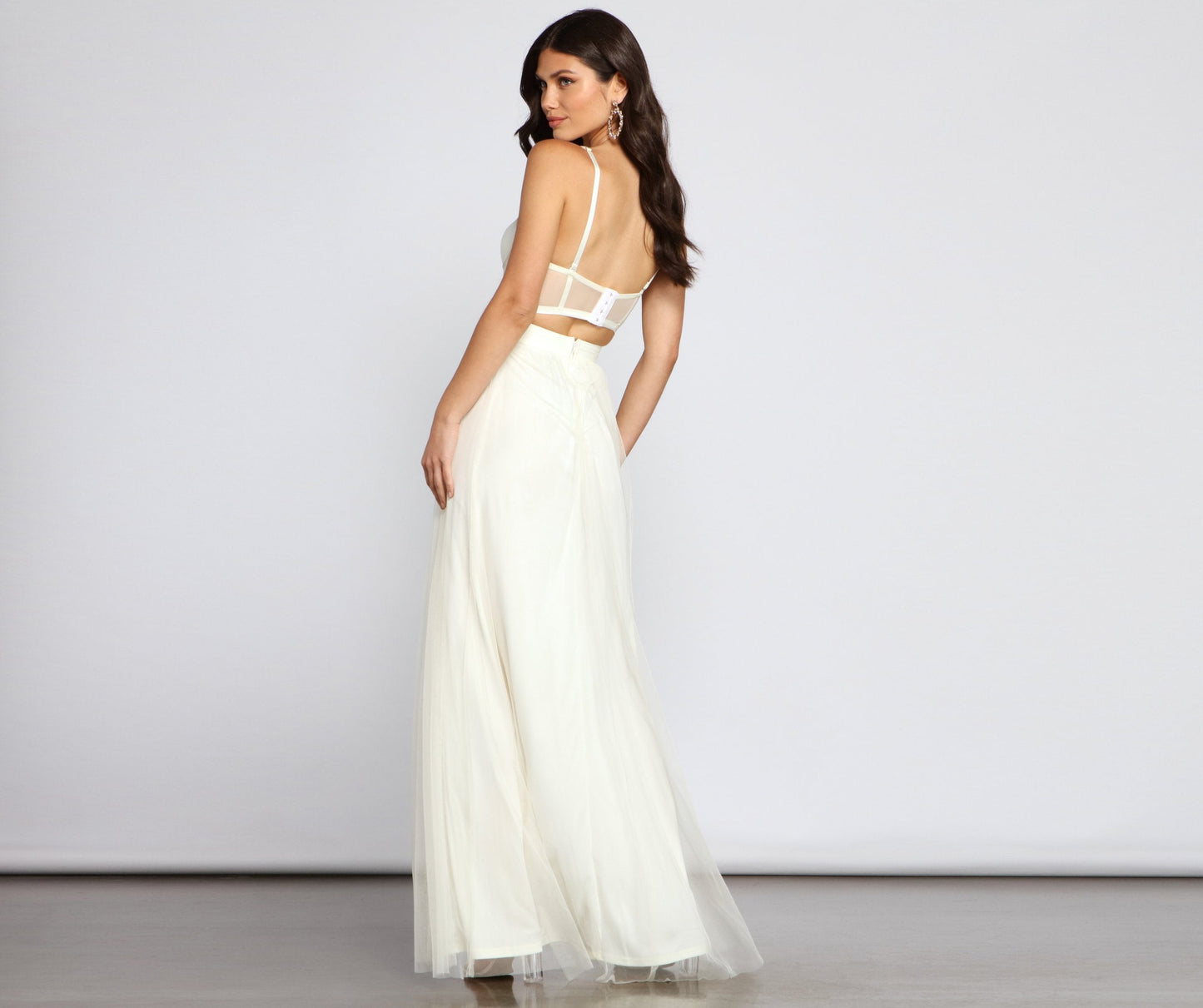 Cintra Mesh Tulle Bustier Gown