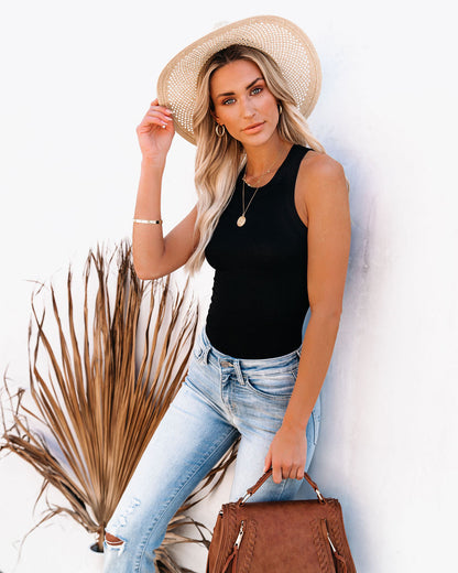 Go-To Ribbed Modal Tank - Black