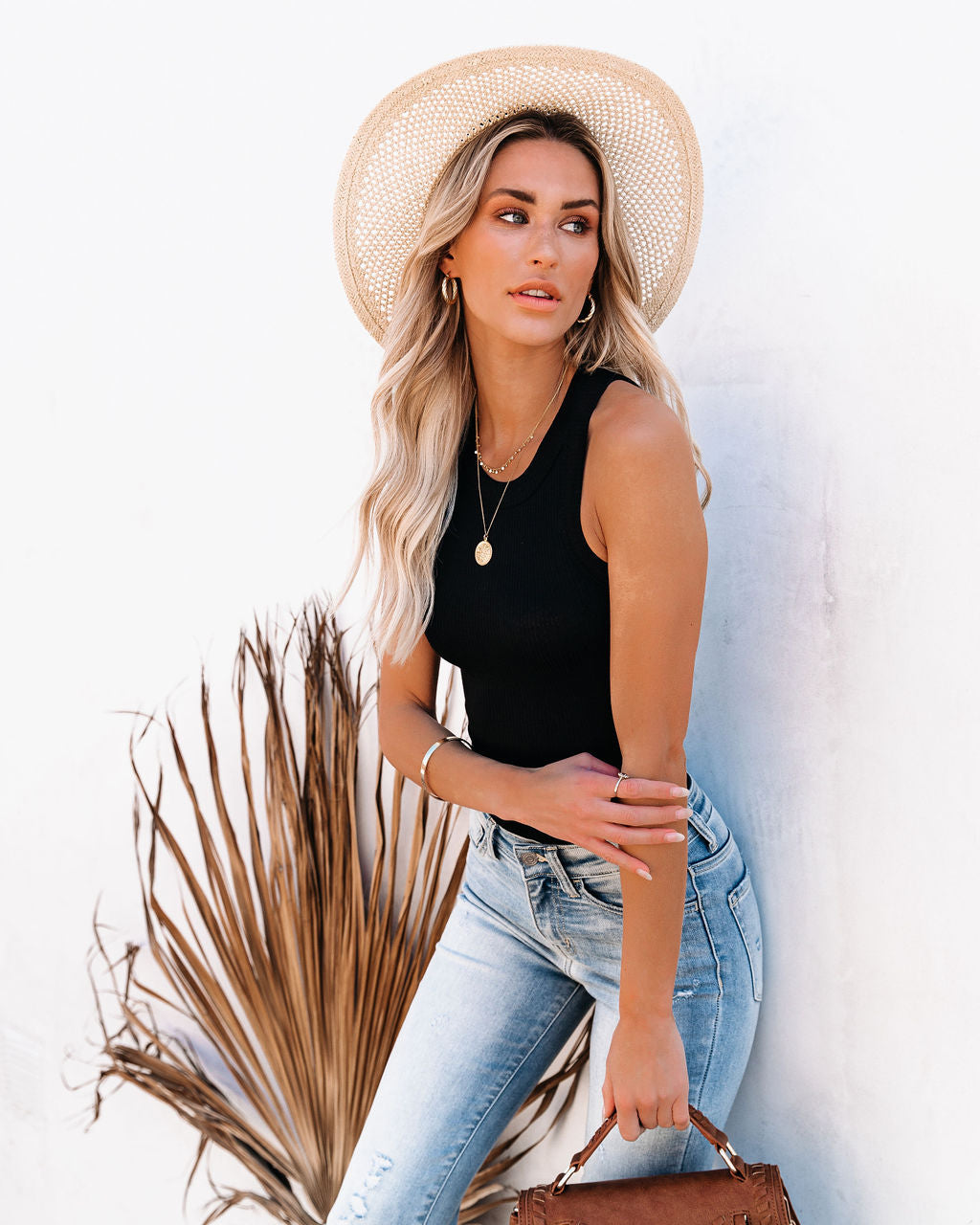 Go-To Ribbed Modal Tank - Black