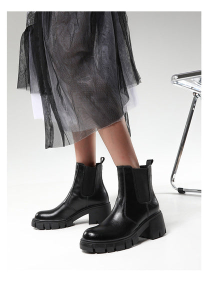 Faux Suede Zipper Boots