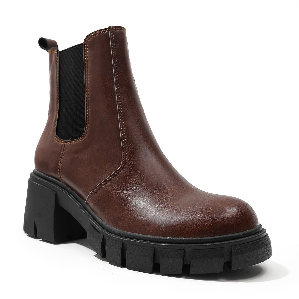 Faux Suede Zipper Boots