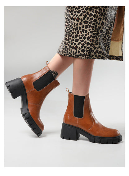 Faux Suede Zipper Boots