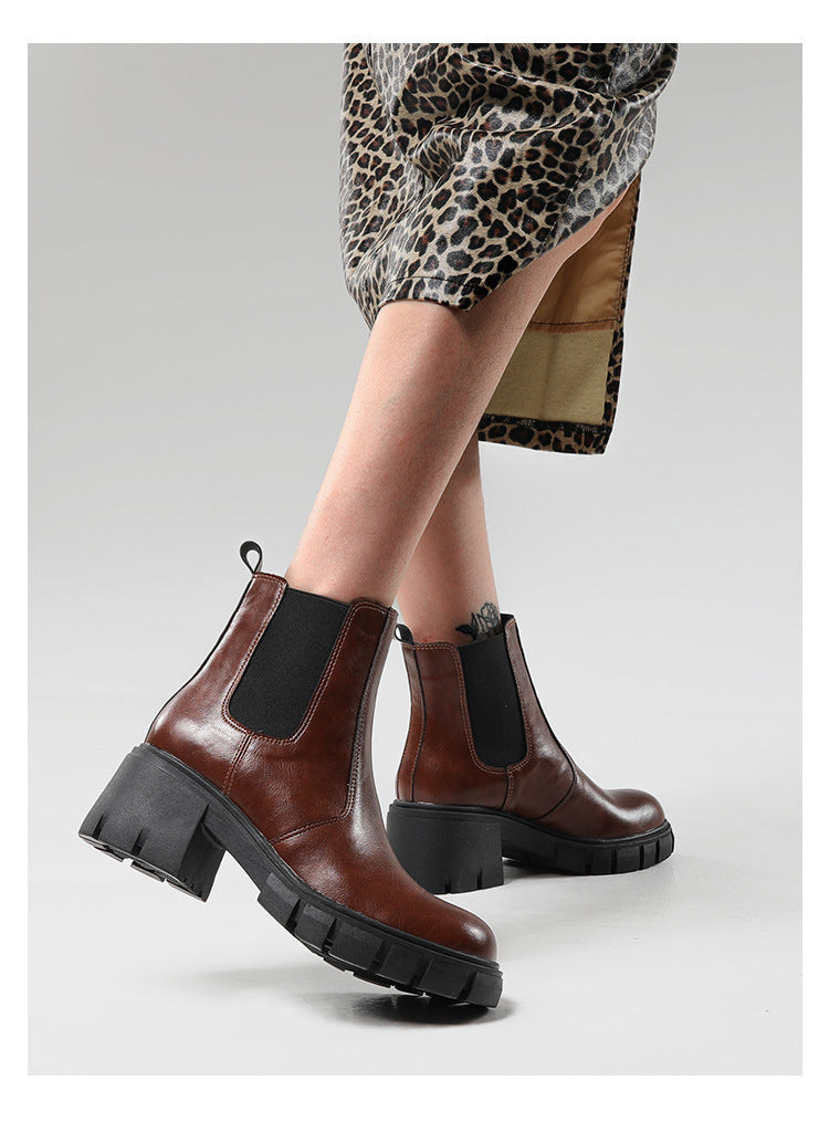Faux Suede Zipper Boots