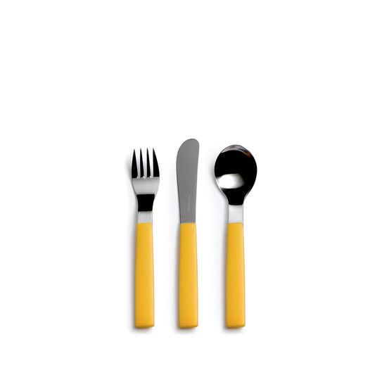 Heath Kids Flatware Set with Yellow Handles