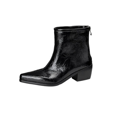 Chunky Heel Lychee Boots
